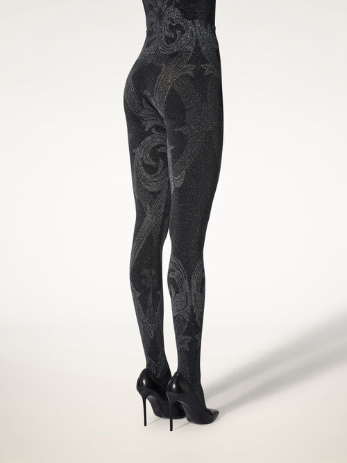 Metallic Jacquard Tights