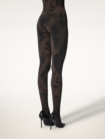 Metallic Jacquard Tights