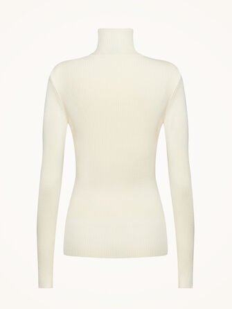 Merino Fine Rib Top Long Sleeve
