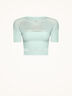 Net Lines Top Short Sleeves