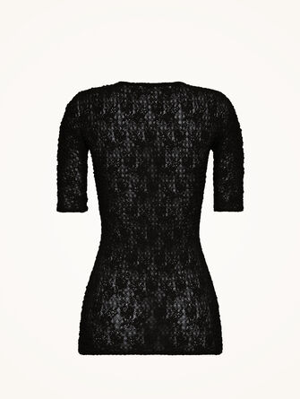 Structured Lace Top Short Sleeves