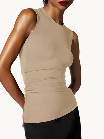 The Crepe Jersey Top Sleeveless
