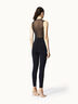 Sheer Opaque Knit Top Sleeveless