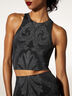 Metallic Jacquard Crop Top