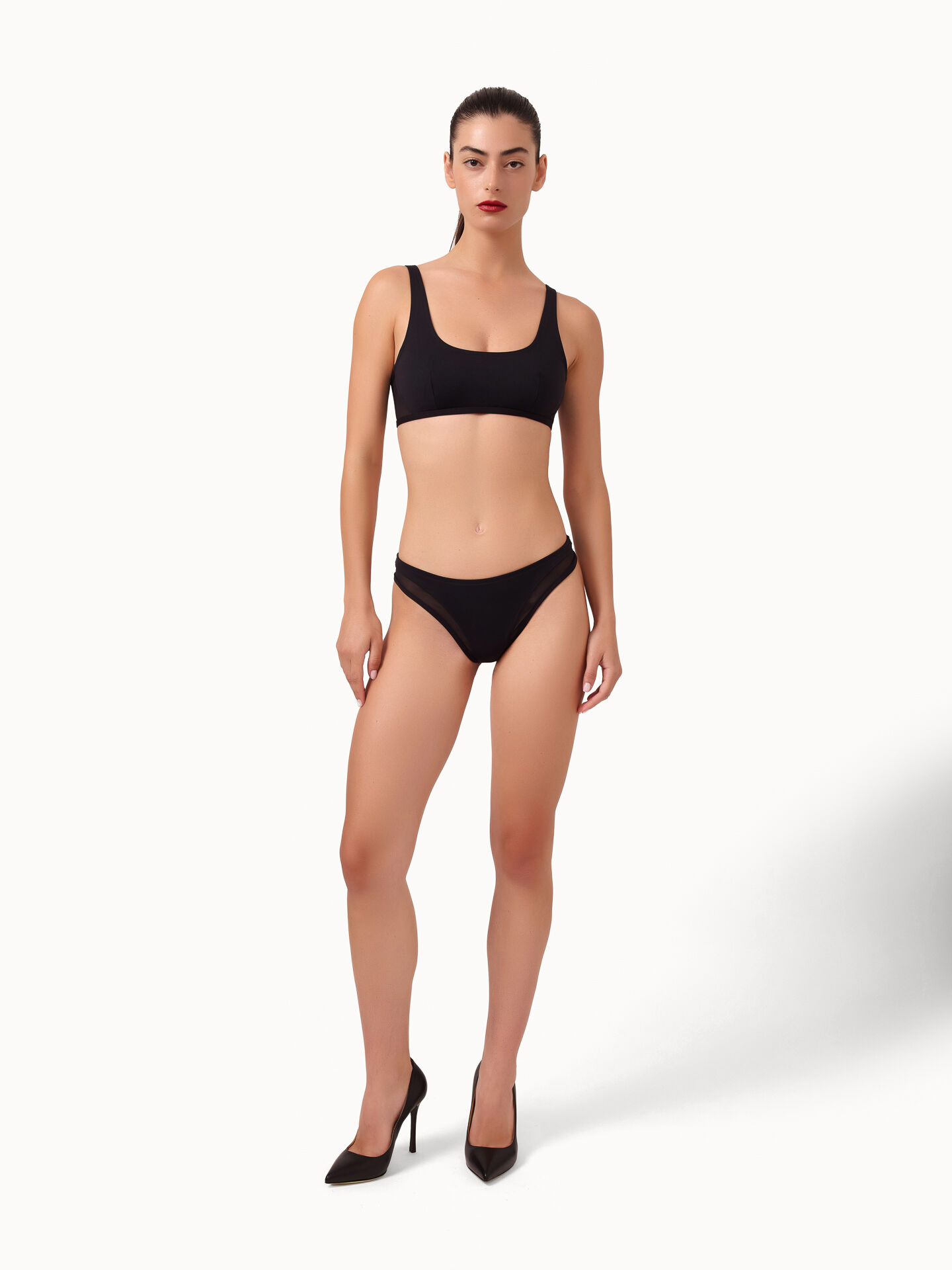Sheer Opaque Swim Top